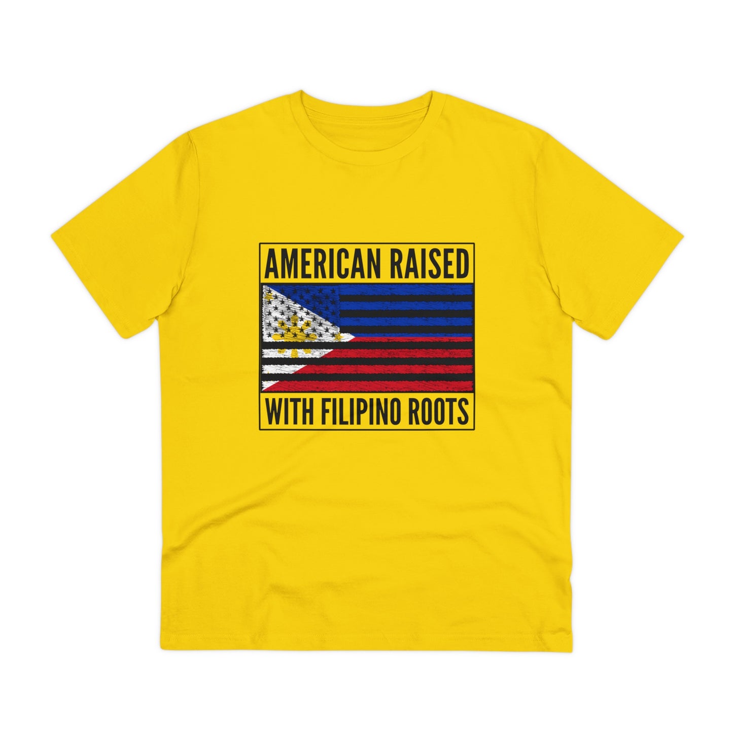 American Raised with Filipino Roots Flag - Organic Unisex Classic T-Shirt PT 1027