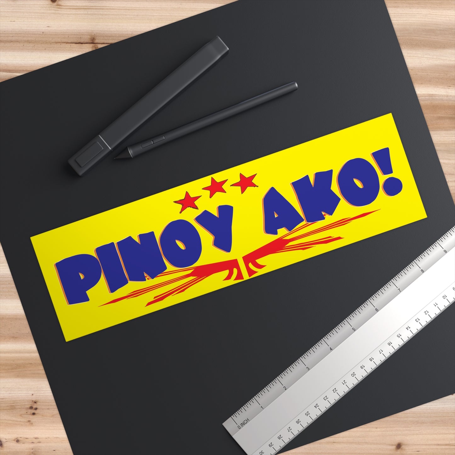 Pinoy Ako Filipino Flag -Bumper Stickers Pt 5013