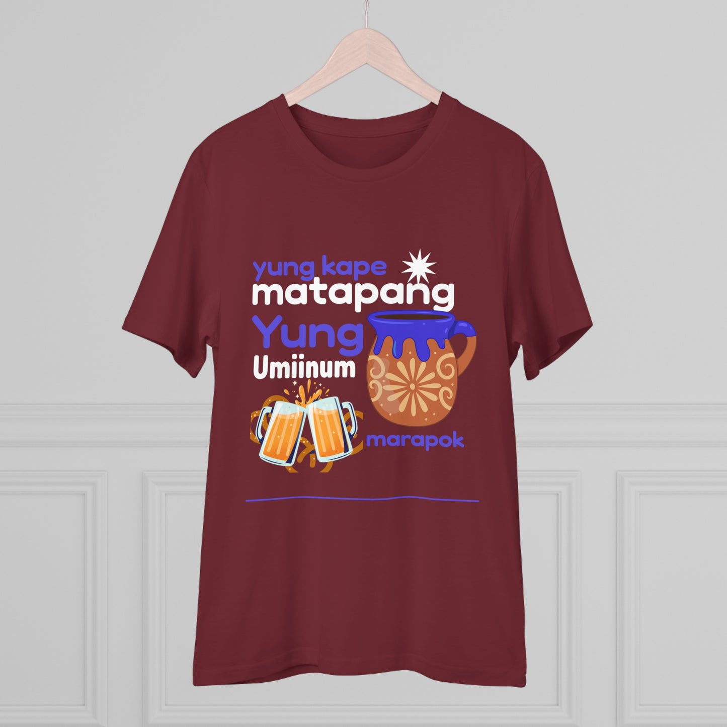 yung kape matapang yung umiinom marupok -Organic T-shirt PT 1065