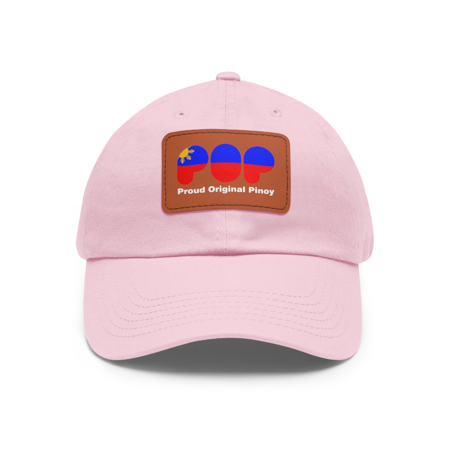 Dad Hat with Leather Patch (Rectangle)